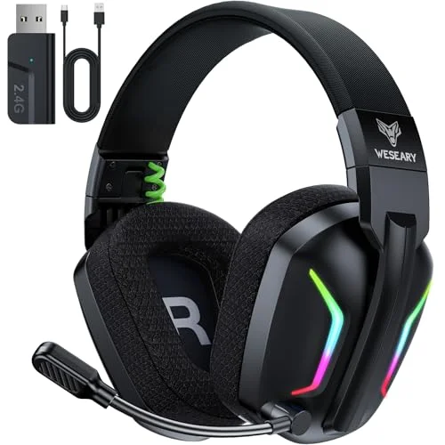 WESEARY Wireless Gaming Headset - Rank 5 in Best Gaming Headphones With Mic of 2025