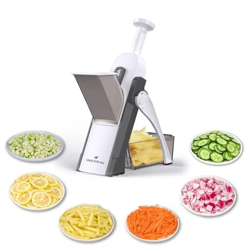 ONCE FOR ALL Mandoline Slicer 5 in 1 - Rank 8 in Best Fullstar Vegetable Chopper of 2025