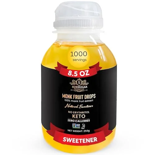 SubSugar Monk Fruit Sweetener Drops - Rank 9 in Best Monk Fruit of 2025