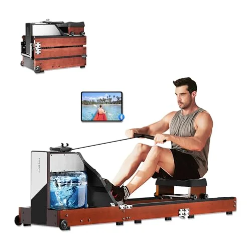 KINGSMITH Water Rowing Machine 331LB Capacity - Rank 8 in Best Rowing Machine of 2025