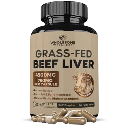 Wholesome Wellness Grass Fed Beef Liver Supplements - Rank 2 in Best Liver Supplement of 2025