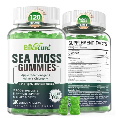EnvyCure Sea Moss Gummies Sugar-Free - Rank 9 in Best Sea Moss Gummies of 2025