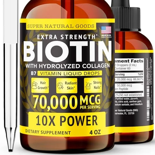 Liquid Biotin & Collagen Hair Growth Drops - Rank 4 in Best Biotin Vitamin of 2025