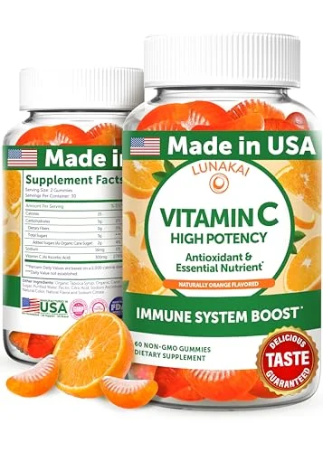 Lunakai Vitamin C Gummies - 300mg, 60 Count - Rank 4 in Best Vitamin Gummies For kids of 2025