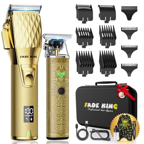 FADEKING Professional Cordless Hair Clippers and Trimmer Set - Rank 7 in Best Clippers For Men of 2025