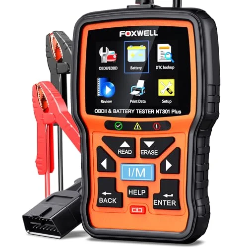 FOXWELL NT301 Plus OBD2 Scanner Battery Tester - Rank 7 in Best Car Code Reader of 2025