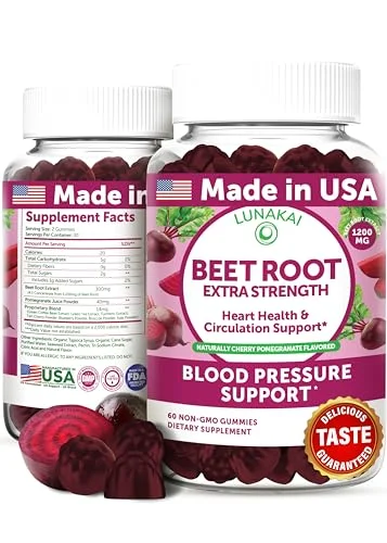 Lunakai Beet Root Gummies with Antioxidant Blend - Rank 7 in Best Super Beets of 2025