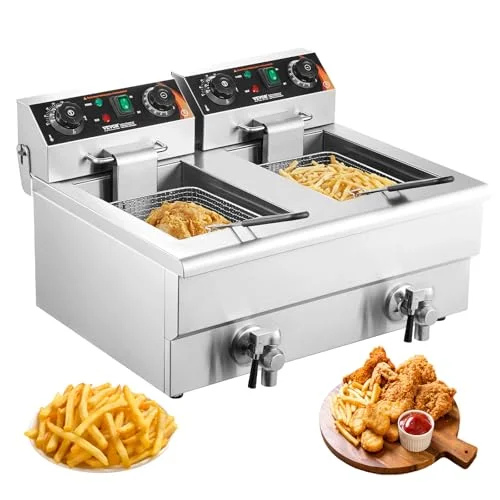 VEVOR Dual Tank Commercial Deep Fryer - Rank 2 in Best Deep Fryers of 2025