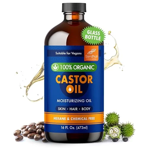 Organic Castor Oil 16 fl. Oz - Rank 8 in Best Organic Castor Oil of 2025