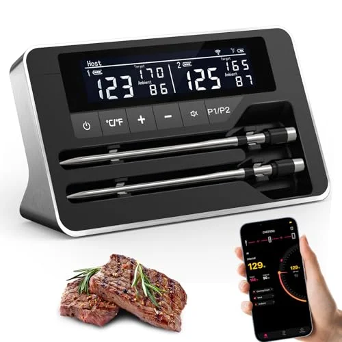 NoWoW Wireless Meat Thermometer with Probes - Rank 5 in Best Wireless Meat Thermometer of 2025