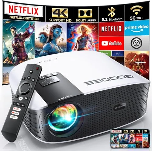 GooDee Smart 4K Projector with 5G WIFI - Rank 10 in Best Projectors of 2025