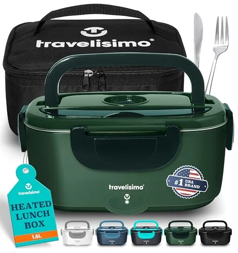 Travelisimo Electric Heated Lunch Box for Adults - Rank 3 in Best Heated Lunch Box of 2025