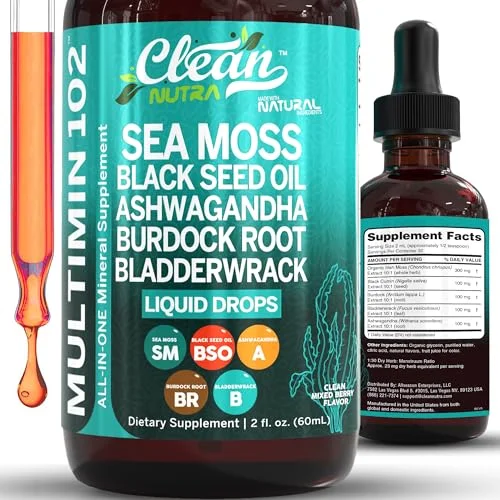 Clean Nutraceuticals Sea Moss Liquid Supplement - Rank 10 in Best Irish Sea Moss Gel of 2025