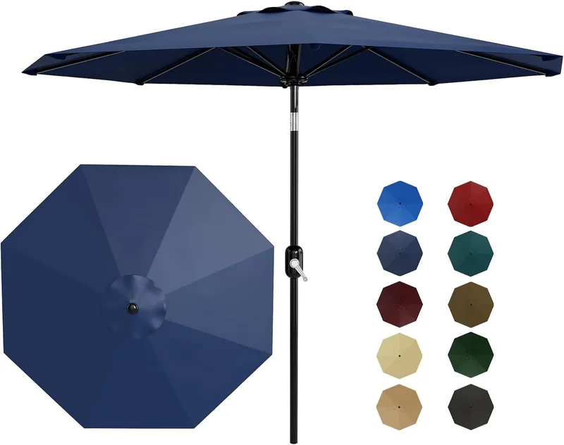 Garvee 9ft Navy Blue Patio Umbrella - Rank 8 in Best Patio Umbrellas of 2025
