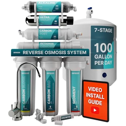 NU Aqua 7-Stage Under Sink Water Filter System - Rank 5 in Best Reverse Osmosis Systems For Home of 2025
