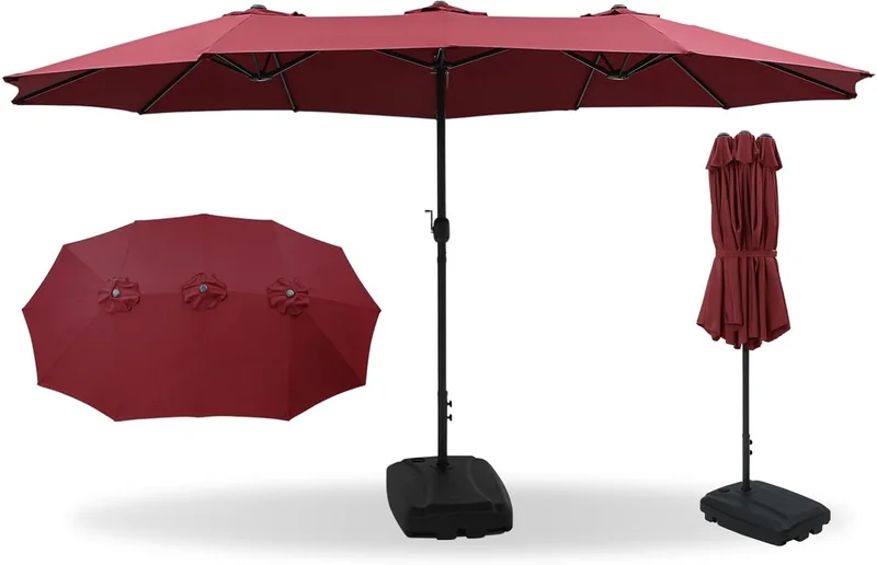 Plainsity Market Patio Umbrella 15ft with Base - Rank 7 in Best Patio Umbrellas of 2025