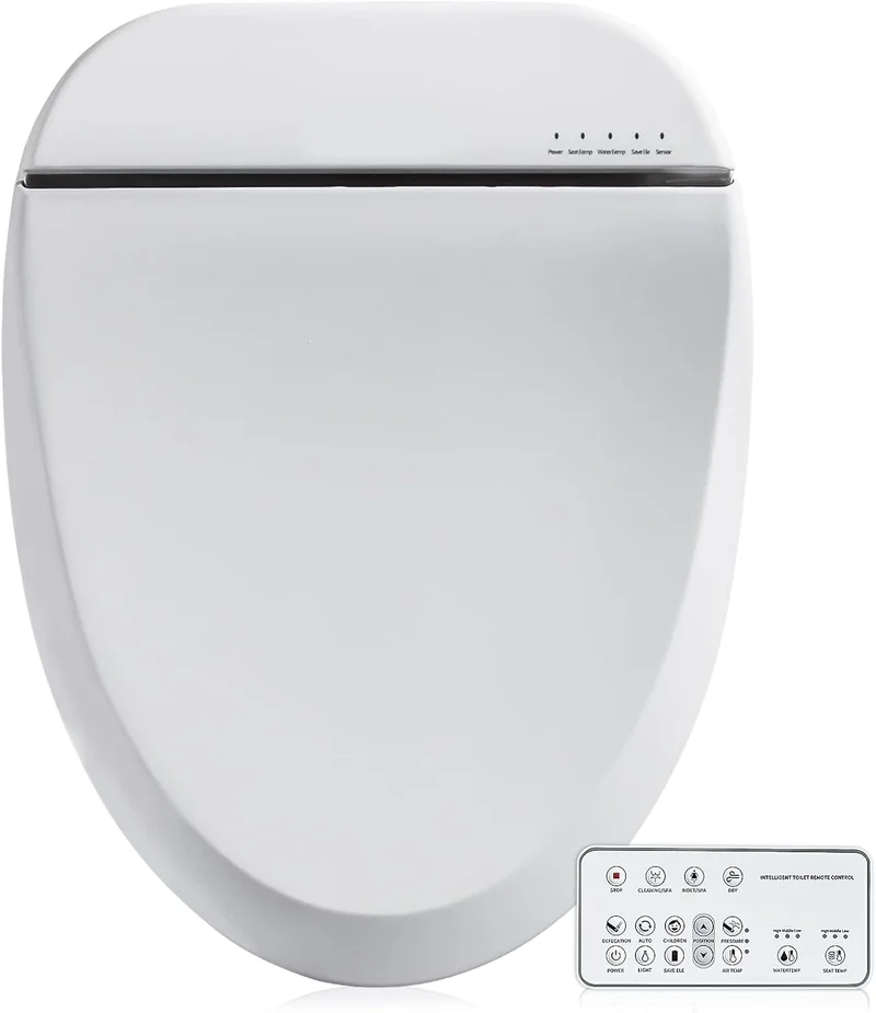 ZMJH A102S-W Smart Heated Bidet Seat - Rank 8 in Best Bidet Toilet Seats of 2025