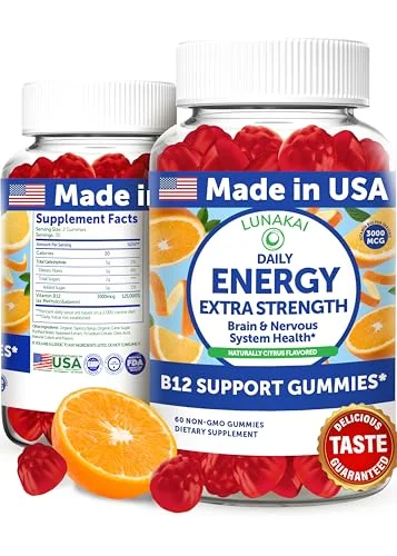 Lunakai Energy Gummies - Natural B12 Supplements - Rank 5 in Best Vitamin B Gummies of 2025