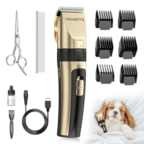 HEAPETS Pet Grooming Clippers Gold - Rank 10 in Best Dog Haircut of 2025