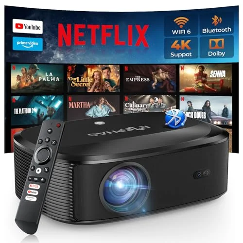 ELEPHAS 4K Outdoor Movie Projector with WiFi and Bluetooth - Rank 8 in Best Projectors of 2025
