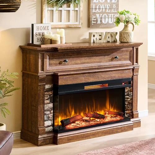 OKD 52" Electric Fireplace TV Stand - Rank 6 in Best Electric Fireplace With Mantel of 2025
