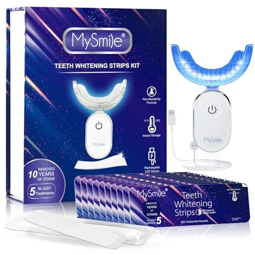 MySmile Teeth Whitening Strips Kit with LED Light - Rank 5 in Best Whiteningstrips of 2025