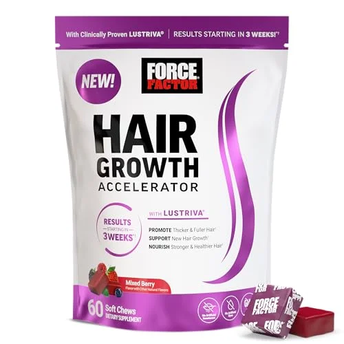 Force Factor Hair Growth Accelerator Chews - Rank 5 in Best Biotin Supplements of 2025