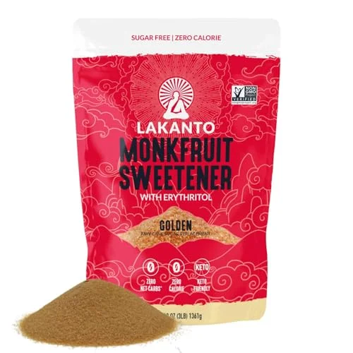 Lakanto Golden Monk Fruit Sweetener 3 LB Bag - Rank 6 in Best Monk Fruit of 2025