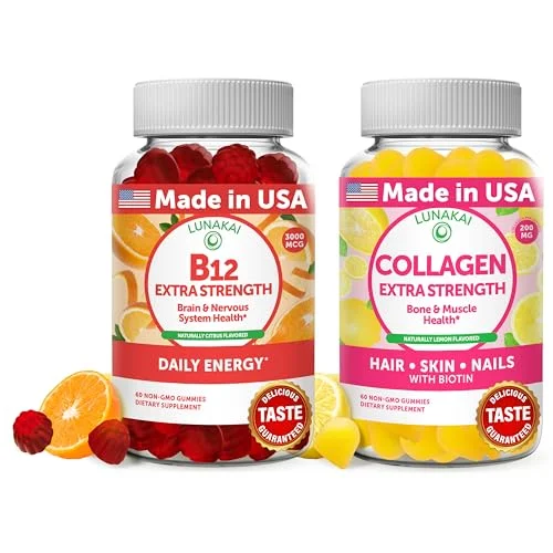 Lunakai Vitamin B12 and Collagen Gummies Bundle - Rank 5 in Best Collagen Gummies of 2025
