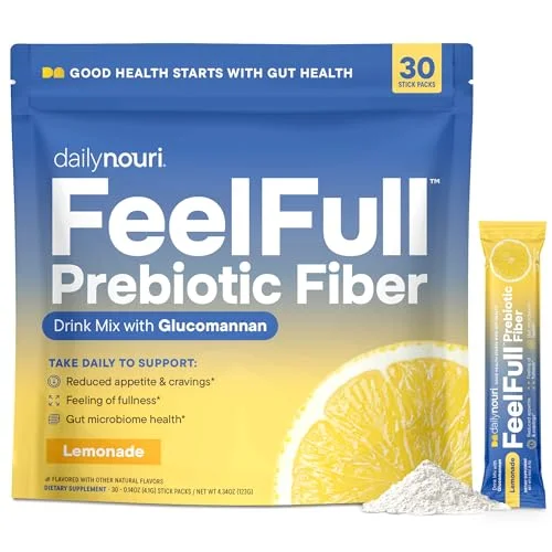 Nouri FeelFull Prebiotic Lemonade Drink Mix - Rank 5 in Best Appetite Suppressant of 2025