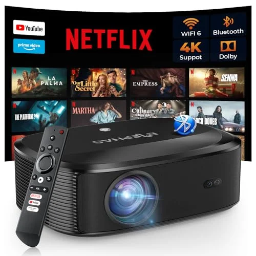 ELEPHAS 4K Outdoor Movie Projector with WiFi and Bluetooth - Rank 5 in Best Outdoor Projectors of 2025