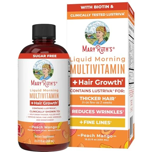MaryRuth Organics Liquid Multivitamin Lustriva Hair Growth - Rank 7 in Best Biotin Supplements of 2025