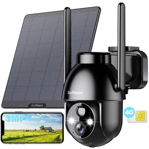 SeeVision Solar-Powered 3MP Cellular Security Camera - Rank 8 in Best Solar Camera of 2025