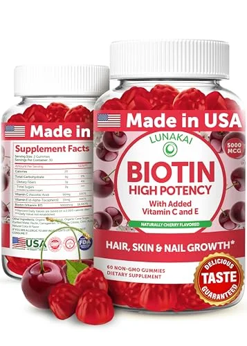 Lunakai Biotin Gummies with Vitamins C & E - Rank 3 in Best Biotin Vitamin of 2025