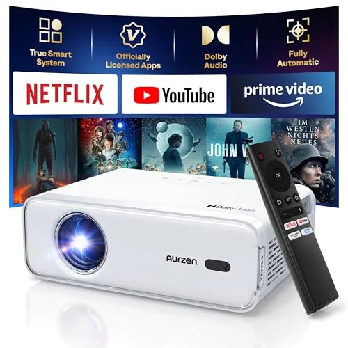 Aurzen EAZZE D1 Smart Projector - Rank 3 in Best Projectors of 2025