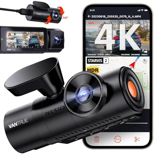 Vantrue N4 Pro 3 Channel 4K WiFi Dash Cam - Rank 9 in Best Dash Cam For Car of 2025