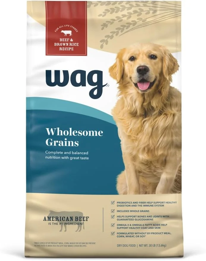 Wag Adult Dry Dog Food, Beef & Brown Rice - Rank 7 in Best Dog Food of 2025