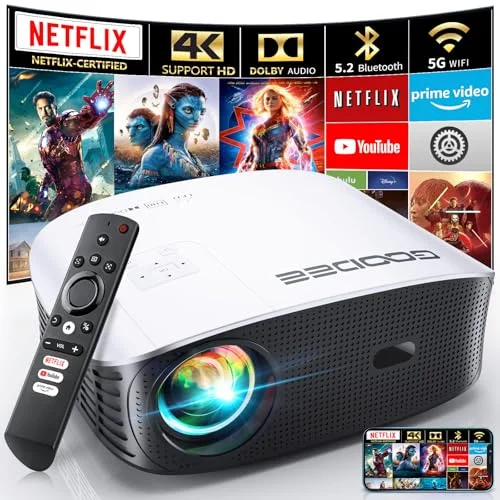GooDee Smart 4K Projector with 5G WIFI - Rank 2 in Best 4k Projector of 2025