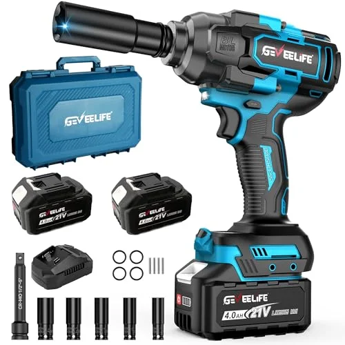 GEVEELIFE Cordless Impact Wrench 900Ft-lbs 21V - Rank 2 in Best Impact Wrench of 2025