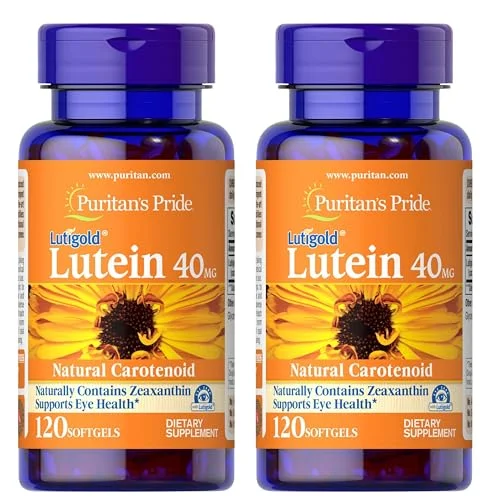 Puritan's Pride Lutein 40mg with Zeaxanthin, 120 Count Pack of 2 - Rank 3 in Best Lutein of 2025