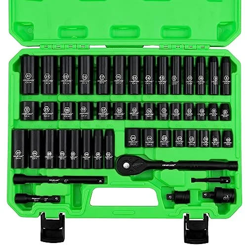 Swanlake 3/8'' Drive Impact Socket Set, 50-Piece - Rank 8 in Best Socket Set of 2025
