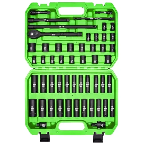 SUNHZMCKP 3/8" Drive Impact Socket Set - Rank 6 in Best Socket Set of 2025