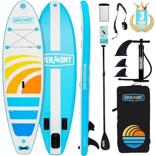 Overmont Inflatable Stand Up Paddle Board 10'6" - Rank 9 in Best Inflatable Kayak of 2025