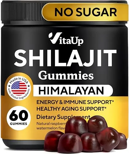 VitaUp Shilajit Gummies 1000mg - 60 Count - Rank 7 in Best Pure Shilajit of 2025