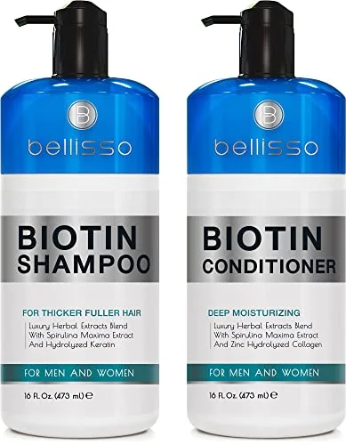 Biotin Shampoo and Conditioner Set by BELLISSO - Rank 2 in Best Shampoo For Thinning Hair of 2025