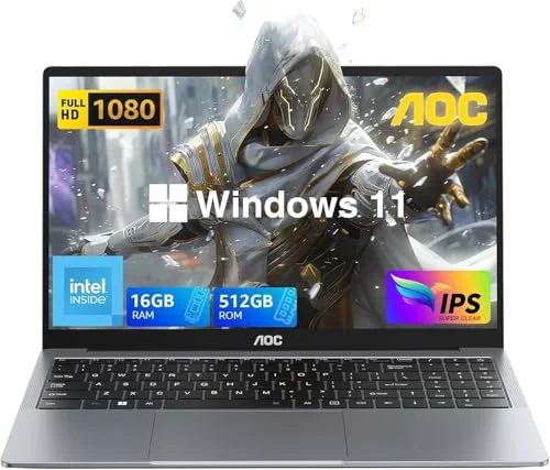 AOC 15.6" Full HD Laptop N97 16GB 512GB - Rank 6 in Best Laptops of 2025