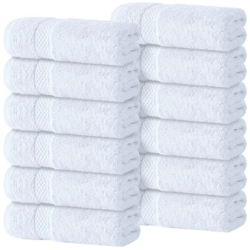 WhiteClassic Luxury Cotton Washcloths - 12 Pack - Rank 8 in Best Exfoliating Washcloth of 2025