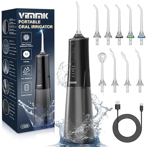 VIMMK Cordless Water Flosser - Black - Rank 10 in Best Waterpik Flosser of 2025
