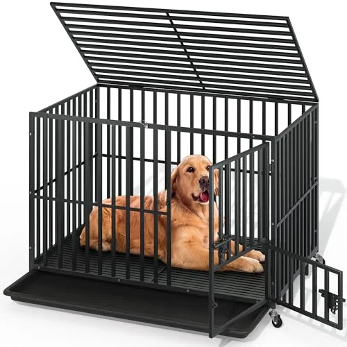 YITAHOME Indestructible Dog Crate with Lockable Wheels - Rank 4 in Best Large Dog Crate of 2025