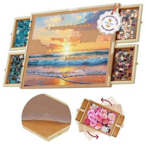 1000 Piece Wooden Jigsaw Puzzle Board - Rank 8 in Best Puzzle Table With Drawers of 2025